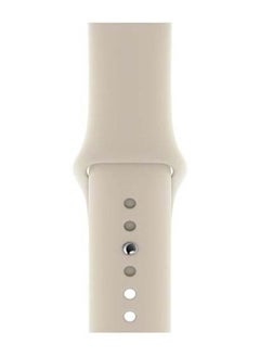 Generic Apple Watch Band Compatible with 42mm(Series 10)/41mm/40mm/38mm Silicone Strap for Apple Watch All Series Cream  - Image 2