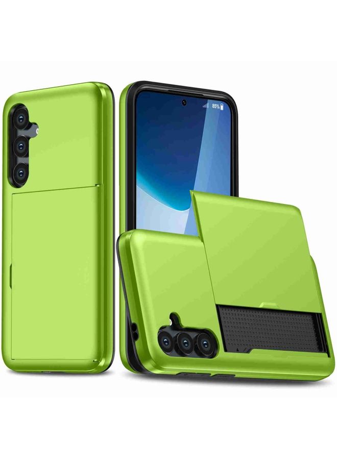 Case Cover For Samsung Galaxy S24+ 5G Shockproof Armor Phone Case with Card Slot Green