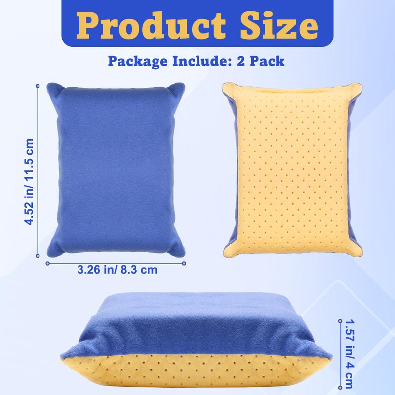 Anglekai 2PCS Window Defogger Sponge, Absorbent Window Glass Defogger Car Windshield Cleaner for Auto Cleaning(Blue+Yellow) - Image 2