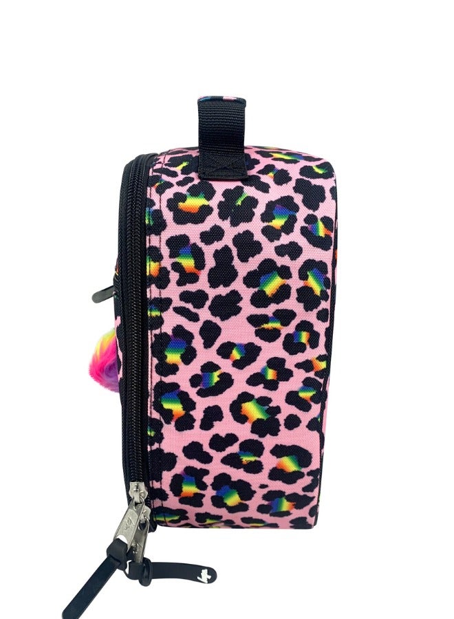 JUST HYPE Insulated Lunch Bag - Pink Disco Leopard - Image 3