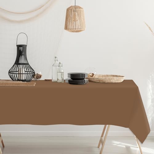 Whaline 16Pcs Brown Plastic Tablecloth 4 Gradient Brown Colors Rectangle Table Cover Waterproof Table Cloth for Fall Thanksgiving Parties Decoration Supplies, 54 x 108 Inch - Image 5