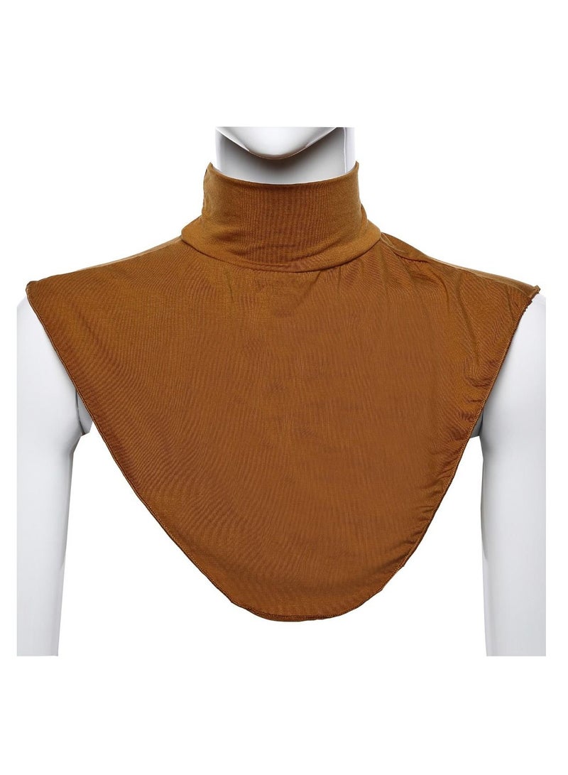 Loquat Ladies Shawl Turtleneck Fake collar Top Neck scarf Camel 