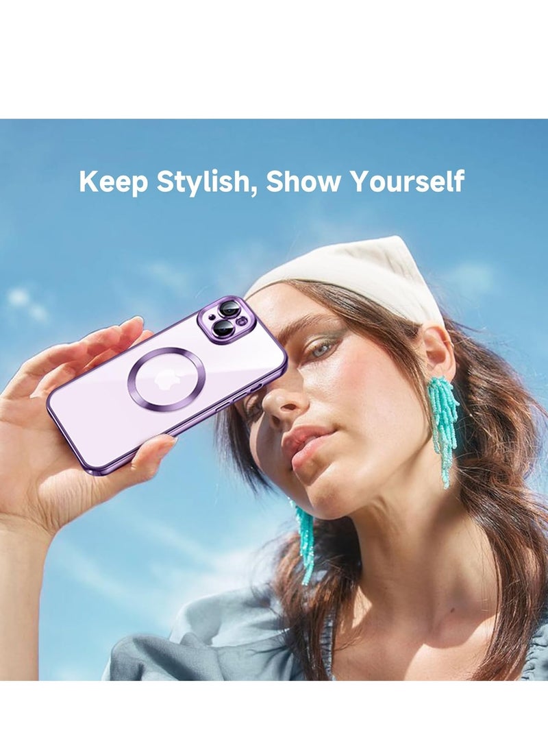 ELTRAZONE iPhone 14 Case with Integrated Camera Lens Protection [TOP N56 Magnets] [Military Grade Drop Protection] for Magsafe Women Men iPhone 14 Cover Case 6.1" Purple - Image 5