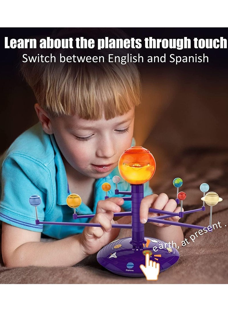 SYOSI Solar System for Kids 3 4 5 Year Old Boy and Girl Birthday Gift Planets Space Toys for Kids 3-5 Solar System Model Kit with Projector  - Image 2