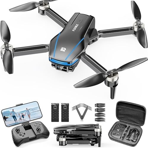 Drone with Camera 4K for Kids Adults Brushless Motor Mini Foldable RC Drones with Propeller Guards for Beginners One Key Take OffLand Voice Control AntiLost Alarm Gift Toys for Men Boys