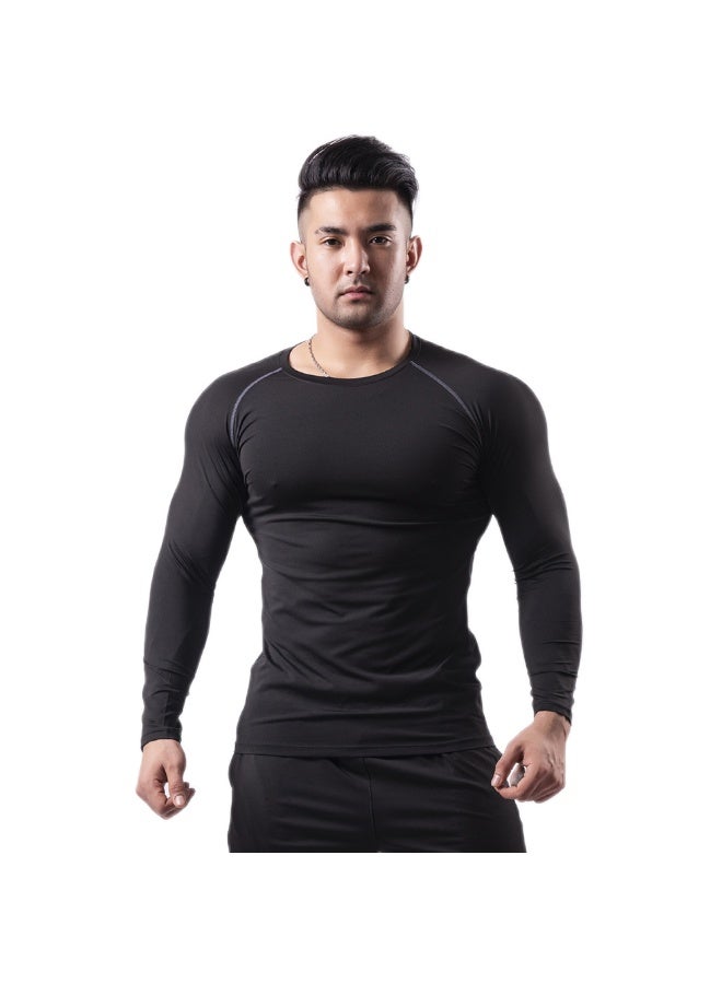 Mens  T Shirt Sportswear Running Male T-Shirts Long Sleeve Sport Fitness Tee Tops Athletic Gym Workout Tees Shirts - Image 1
