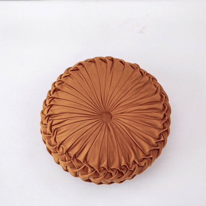 Can Be Used In All Seasons, Living Room Sofa, Tatami Pillow, Hand-Sewn Accessible Luxury Small Pumpkin Wheel Round Pillow - Image 3