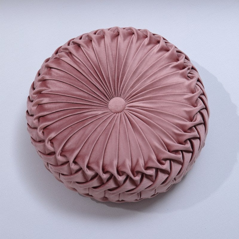 Can Be Used In All Seasons, Living Room Sofa, Tatami Pillow, Hand-Sewn Accessible Luxury Small Pumpkin Wheel Round Pillow - Image 1