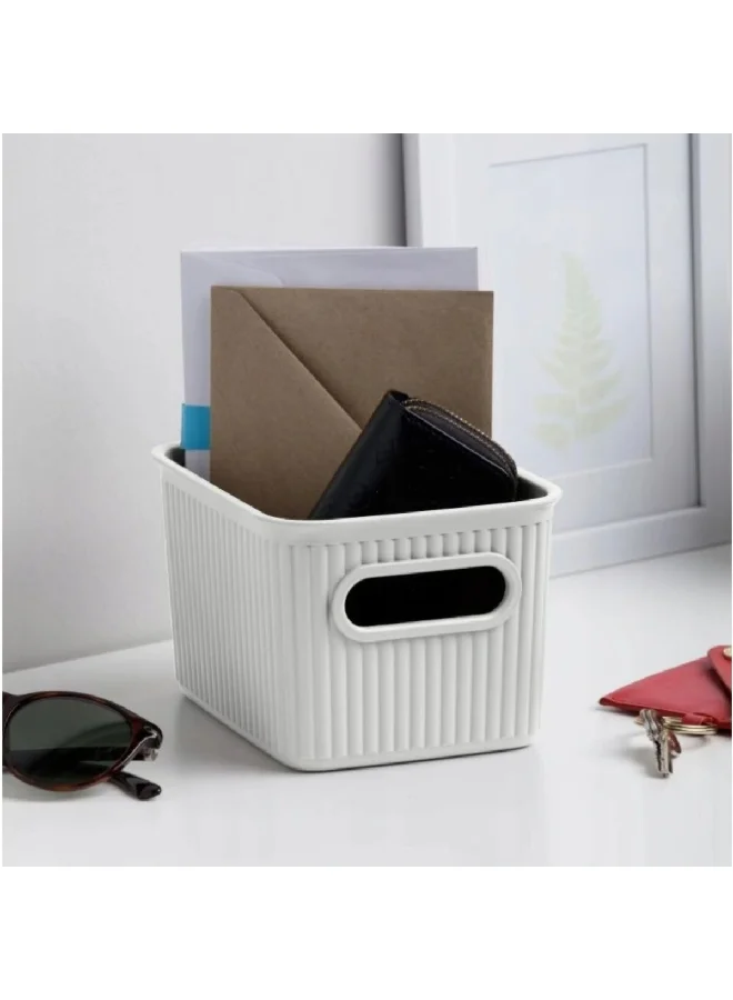 TATAY 3-Piece Impact Resistance Multi Purpose Storage Basket Set White 5 L 7010901