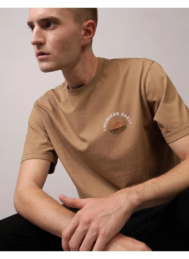 امريكان ايجل Embroidered Crew Neck Graphic T-Shirt