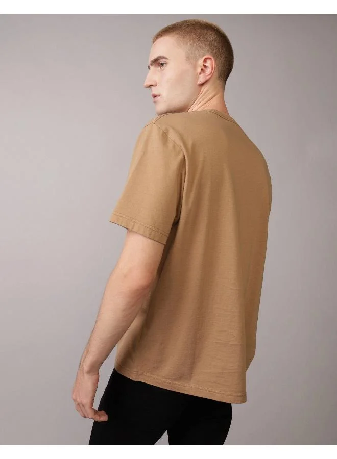 American Eagle Embroidered Crew Neck Graphic T-Shirt