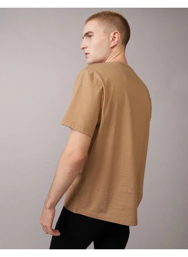 American Eagle Embroidered Crew Neck Graphic T-Shirt