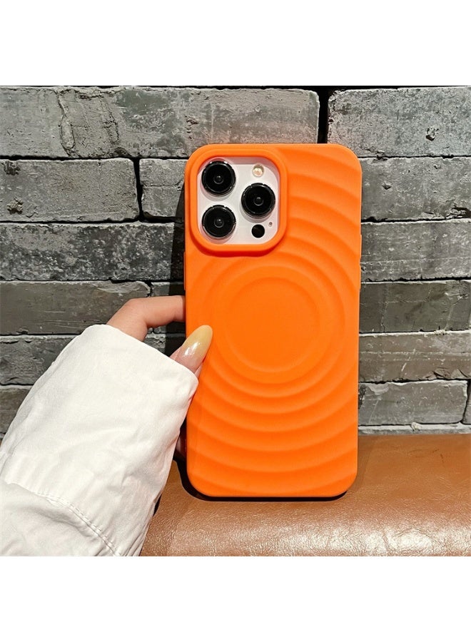 NIBEMINENT Solar Crust Protection Case With Magsafe For iPhone 16 Pro Max, Orange