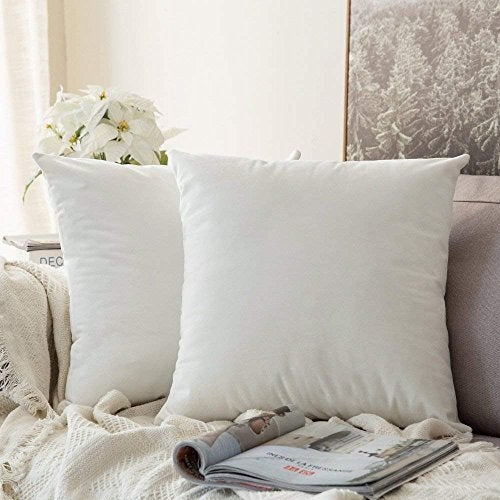 Khooti Velvet Cushion Cover, 20x20 | Pure White | Pack of 1 | Solid Plain Soft & Smooth, Decorative Cushion Covers for Living Room, Bedroom, Couches, Chairs, Sofas, Beds & Home Decor - Image 2