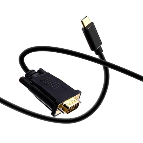 Duttek USB C to VGA Adapter Cable 6FT/1.8M, USB Type-C to VGA Male to Male Converter Cable with Gold-Plated Port for Monitor, Phones, Laptops and HDTV (Not Support Thunderbolt Port) - Image 1