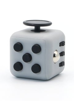 Generic Fidget Cube Stress Relief Toy for Adults Teens and Kids Suitable Gift Idea for Anxiety and Pressure Reduction Soft Material Dark Grey  - Image 1