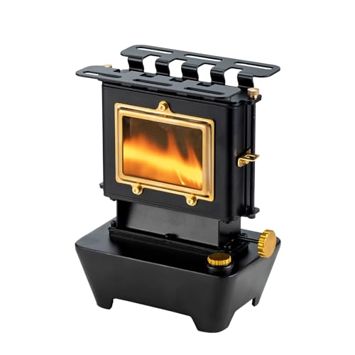 SENQI Camping Oil Lantern，Oil Lamp with Cooker Stove，Fuel Lamp for Outdoor，Portable Oil Lamp，Portable and Convenient for Heating and Cooking (Black) - Image 1