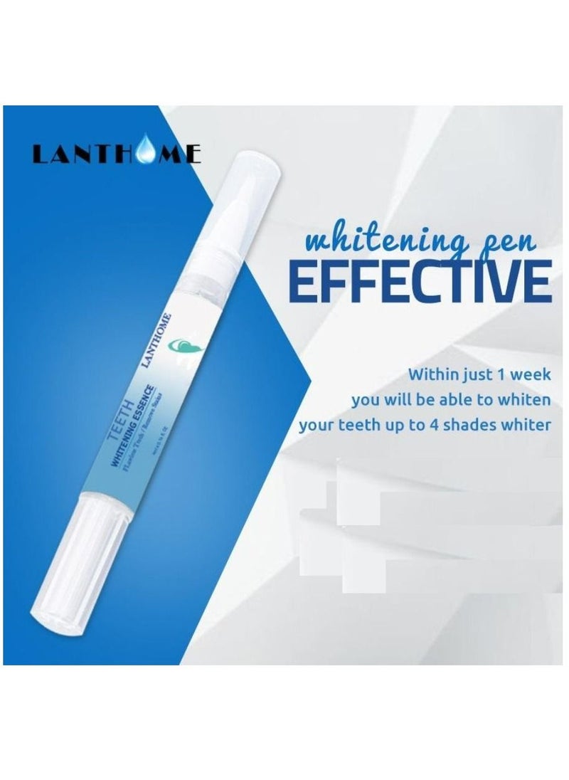 Lanthome Teeth Whitening Pen Remove Stains Oral Care Tooth Cleaning Whitener Gel For Men Women Powerful Teeth Whitening Essence 4ml  - Image 4