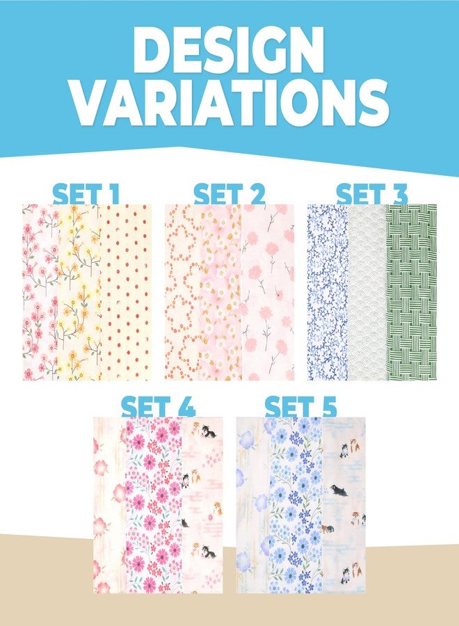 Cluster مجموعة من 3 قطع من مناشف اليد متعددة الاستخدامات تنوجي اليابانية من قماش الساراشي مع أنماط شبكة أجيورو وموجة أوميأمي وتاكو كاراكوسا للأناقة الدائمة والمتانة (مجموعة 3) - Image 5