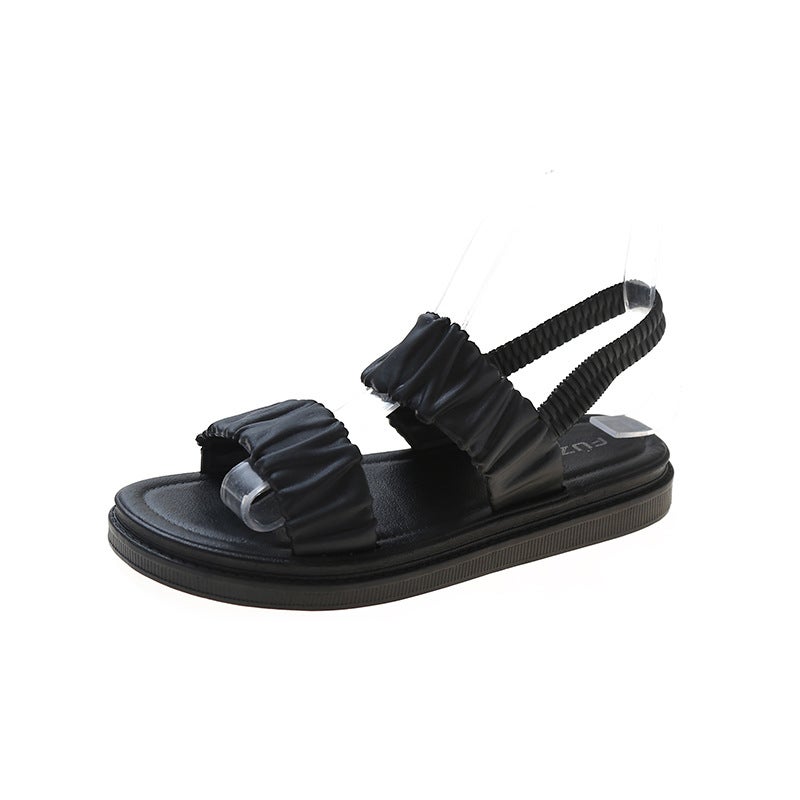 2024 Trendy Ladies Flat Sandals Comfortable Fashion Summer Camel  - Image 4