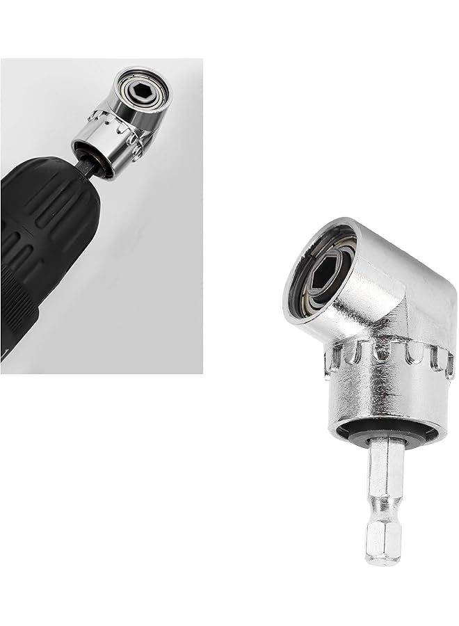 erorex Angle Driver Cr V Steel Wear High Hardness Angles Drill Adapter Tight Connection With 1 4In Hex Shank For Socket Wrenches For Electric Drills - Image 2