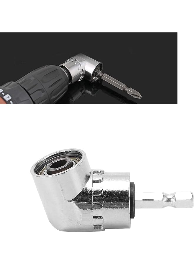 erorex Angle Driver Cr V Steel Wear High Hardness Angles Drill Adapter Tight Connection With 1 4In Hex Shank For Socket Wrenches For Electric Drills - Image 4