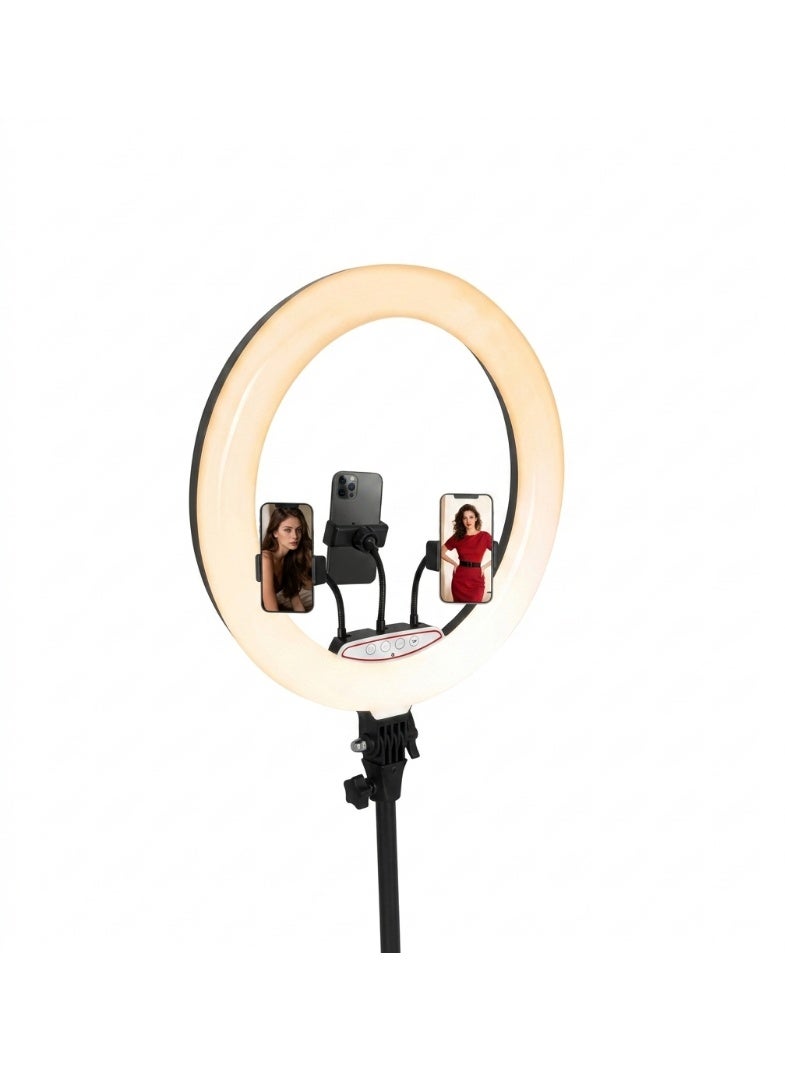 MJ-56 22-Inch RGB Ring Light with Adjustable Tripod Stand and Remote Control - Professional Multi-Color Fill Light for Content Creators, Photography, and Live Streaming - Image 3