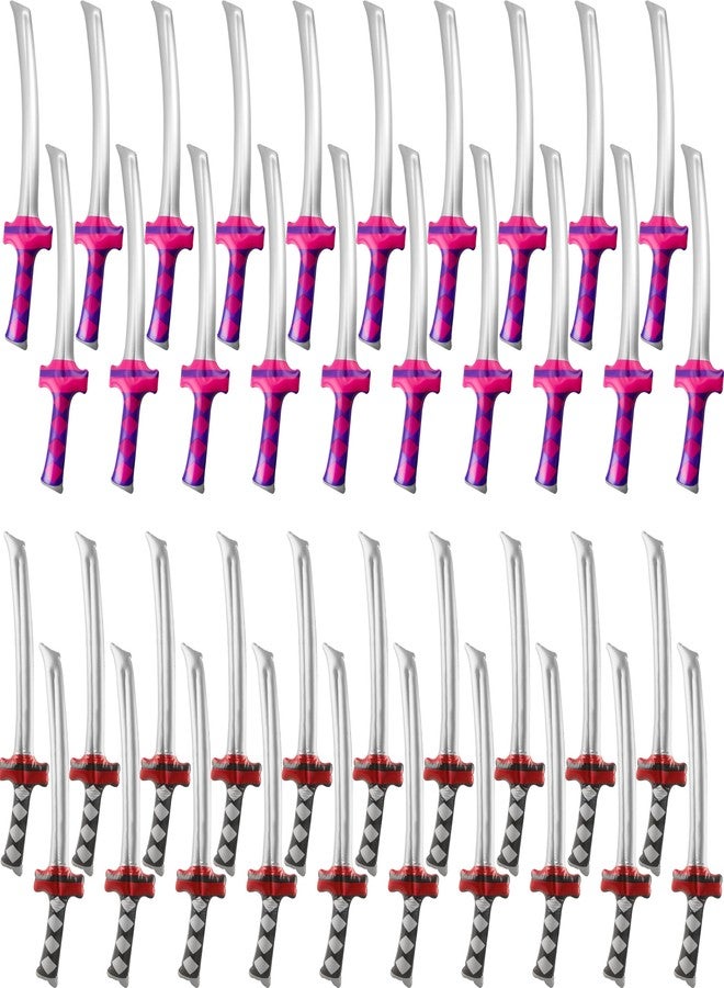 Fahacop 40 Pack 30 Inch Inflatable Samurai Swords Blow Up Ninja Sword Inflatable Katana Toy for Pool Swimming Party Supplies, 2 Colors - Image 1