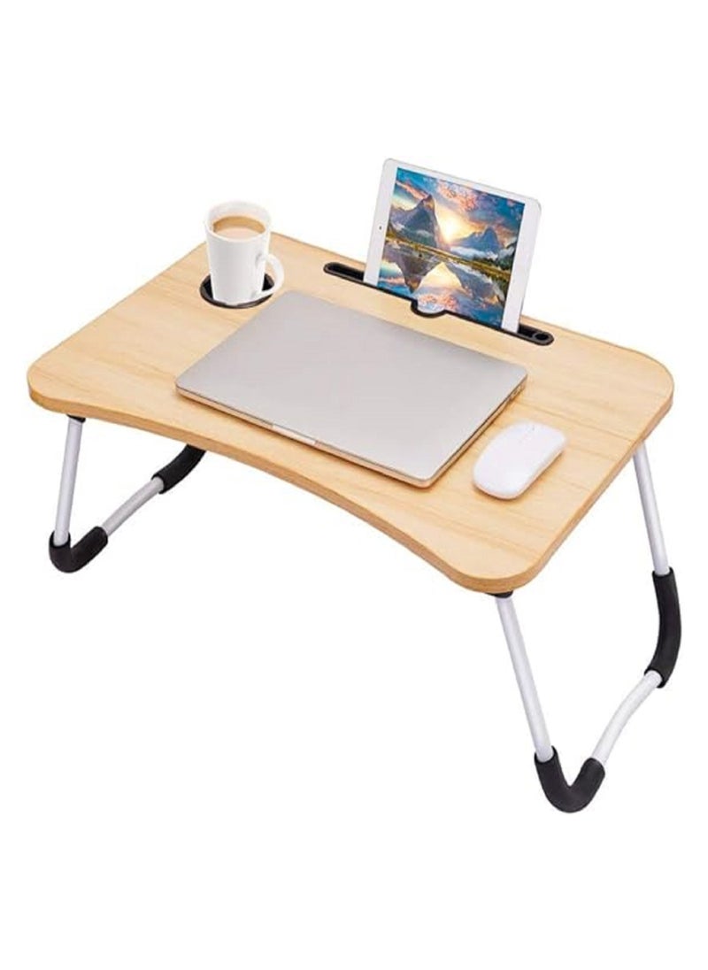 Foldable and Portable Laptop Table 60 x 40 x28cm beige