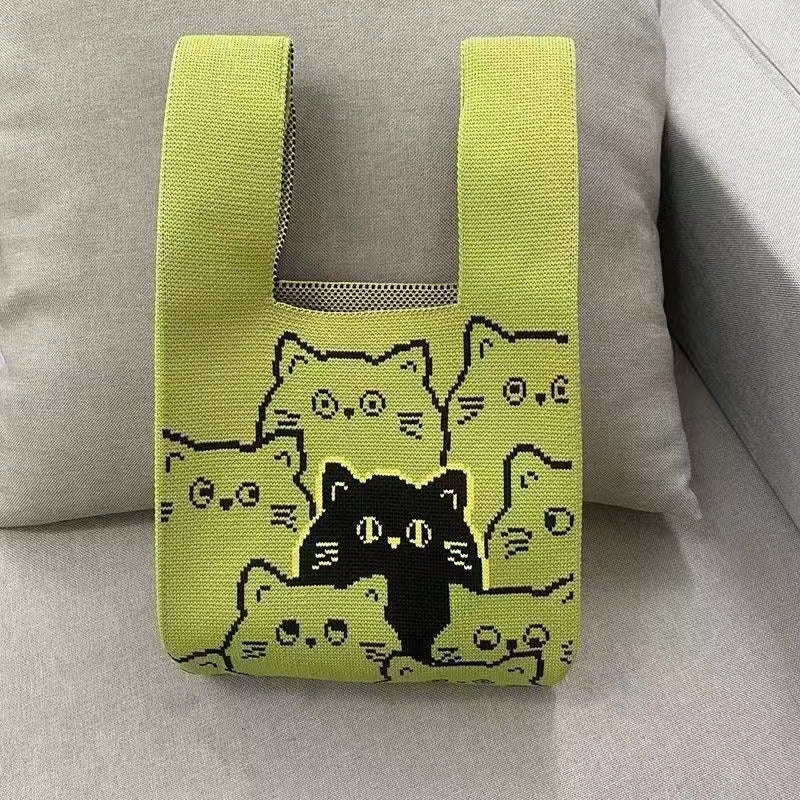 2024 Knitted Bag Handbag Bucket Bag Tote Bag Woven Bag Women'S Bag Vacant Bag Simple Hand Gift - Image 3