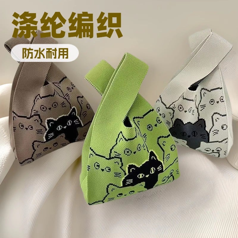 2024 Knitted Bag Handbag Bucket Bag Tote Bag Woven Bag Women'S Bag Vacant Bag Simple Hand Gift - Image 2