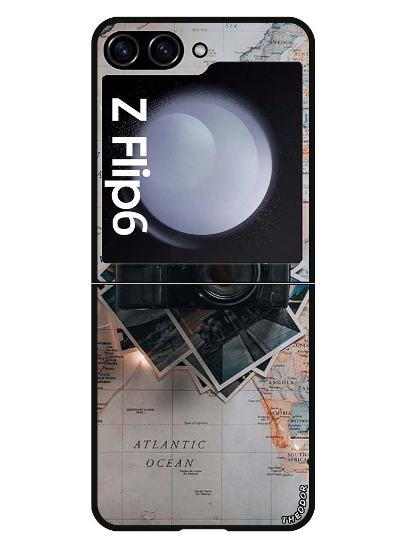 Theodor غطاء واقي مضاد للخدش ومقاوم للصدمات لجهاز سامسونج جالاكسي Z فليب 6 مع كاميرا - Image 1