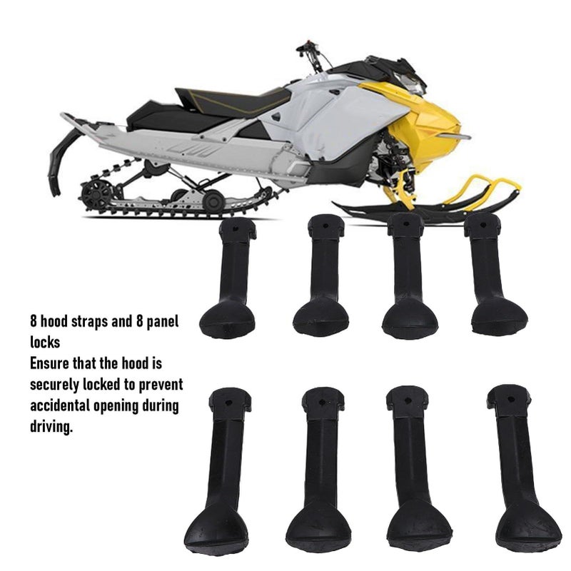 طقم مزلاج لوحة حزام الغطاء لزلاجة Ski Doo الثلجية 8 أحزمة 8 مزاليج من مادة ABS - Image 3
