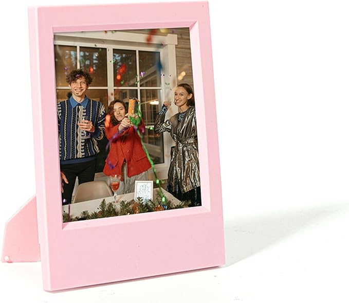 Type A 5 Inch Resin Photo Holder Foldable Stand 6 Colors For Desktop Bookshelf Display - Image 1