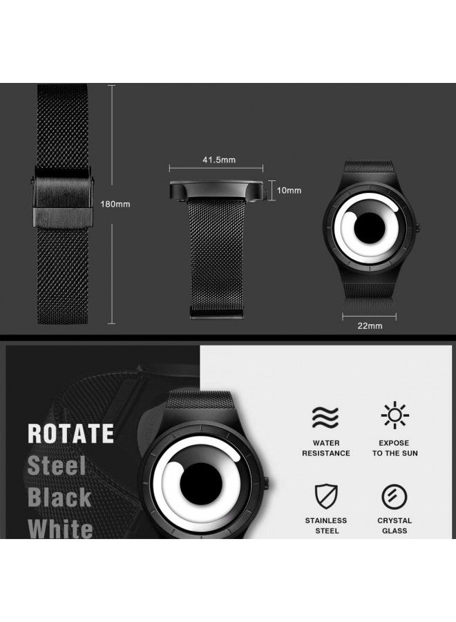 SINOBI Business Watches Men Fashion Creative Original Design Watch Men Steel Mesh Men's Watch Clock Relogio Masculino Unique Wristwatch(Black Purple) - Image 4