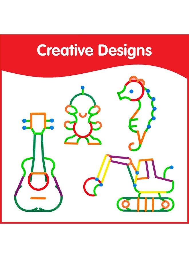 edxeducation 21368 Geostix Letter Construction Set Educational Toy 200 Connecting Sticks 50 Activities Build Letters Animals And More - Image 4
