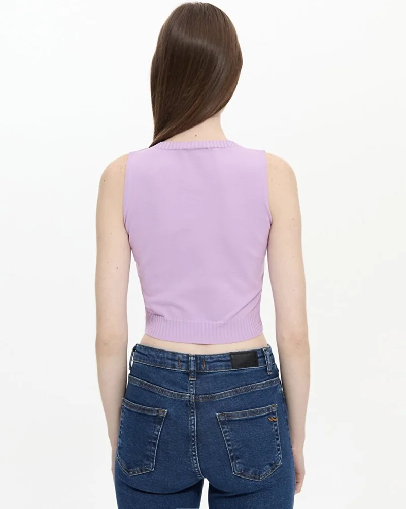 LTB  Women's Basic Crew Neck Lilac Tank Top for Men | Best Price UAE