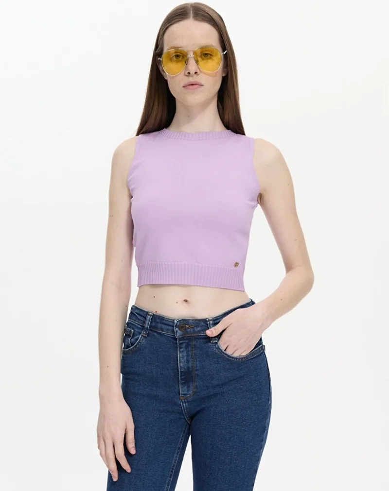 LTB  Women's Basic Crew Neck Lilac Tank Top for Men | Best Price UAE