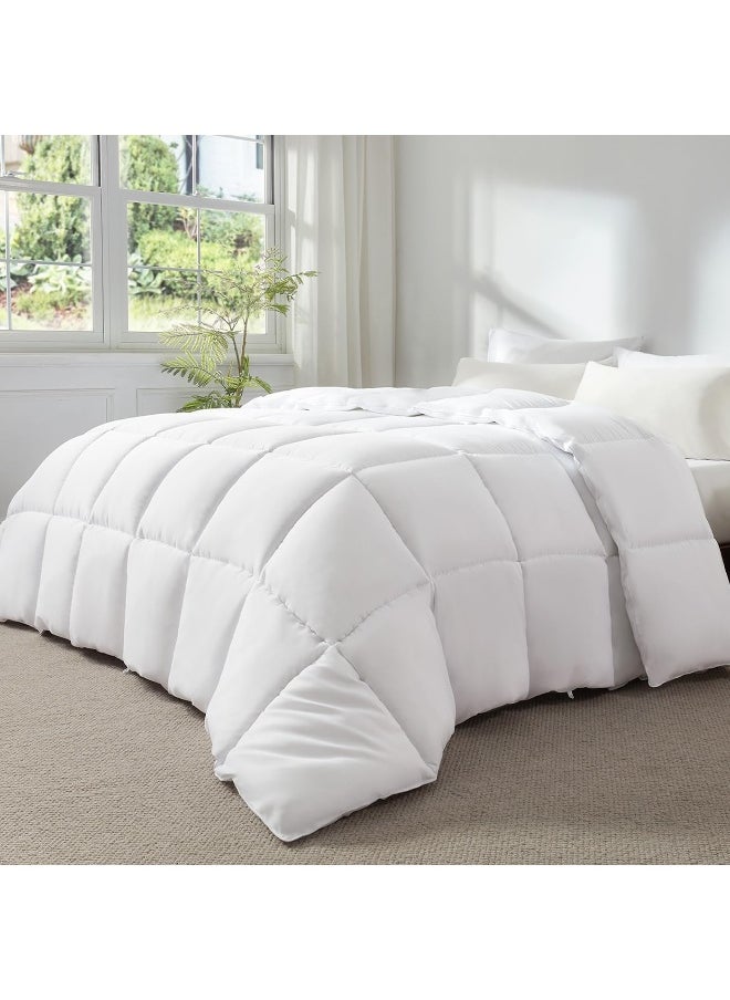 Generic Extra Large Soft Super King Comforter, 120"x98" Lightweight Quilted Down - Alternative Duvet Insert  - Image 1