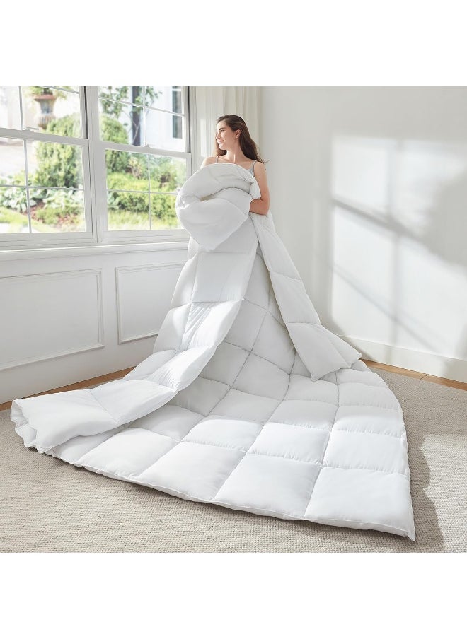 Generic Extra Large Soft Super King Comforter, 120"x98" Lightweight Quilted Down - Alternative Duvet Insert  - Image 2
