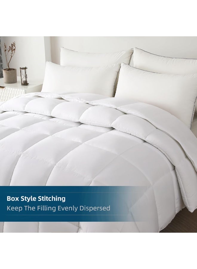 Generic Extra Large Soft Super King Comforter, 120"x98" Lightweight Quilted Down - Alternative Duvet Insert  - Image 4