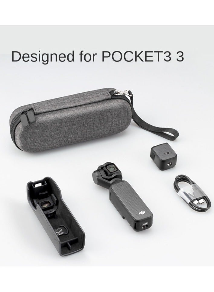 Portable Camera Case for DJI Pocket 3 - Protective Storage Box for OSMO Pocket Camera, Waterproof, Shockproof, Soft Velvet Lining, Accurate 1:1 Mold Design, Durable Polyester Fabric - Image 2