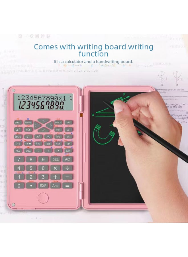 Function Calculator Handwriting Board Two-in-one Multifunctional Folding Quiet Portable Scientific Calculator For Examinations - Image 2