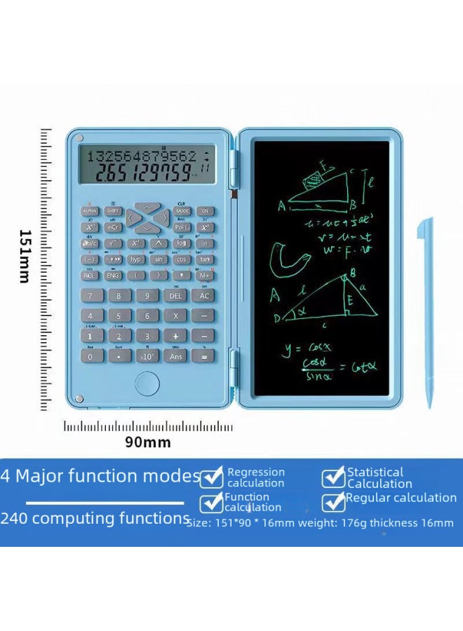 Function Calculator Handwriting Board Two-in-one Multifunctional Folding Quiet Portable Scientific Calculator For Examinations - Image 4