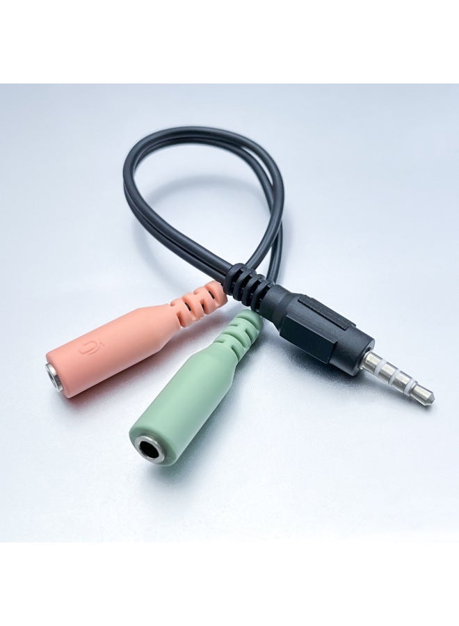 3.5mm Audio One-two Line Double Male And Double Female PVC Environmental Protection Material Full Detection Mobile Phone Computer Transfer Listening Music Voice-Color:Double Female Head-Length:0.2 M  - Image 1