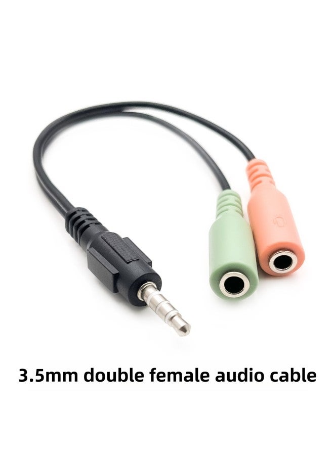 3.5mm Audio One-two Line Double Male And Double Female PVC Environmental Protection Material Full Detection Mobile Phone Computer Transfer Listening Music Voice-Color:Double Female Head-Length:0.2 M  - Image 4