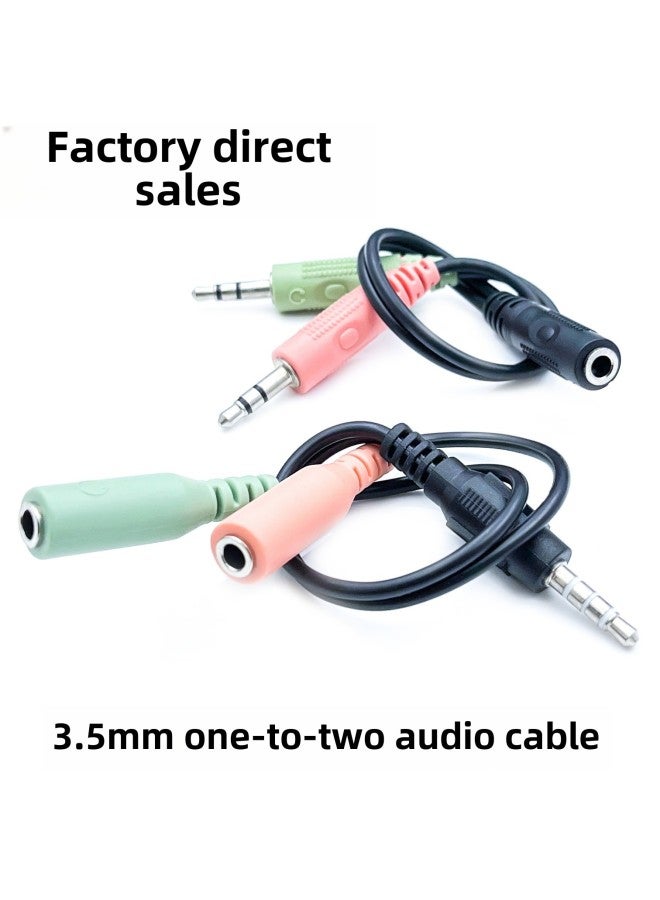 3.5mm Audio One-two Line Double Male And Double Female PVC Environmental Protection Material Full Detection Mobile Phone Computer Transfer Listening Music Voice-Color:Double Female Head-Length:0.2 M  - Image 2
