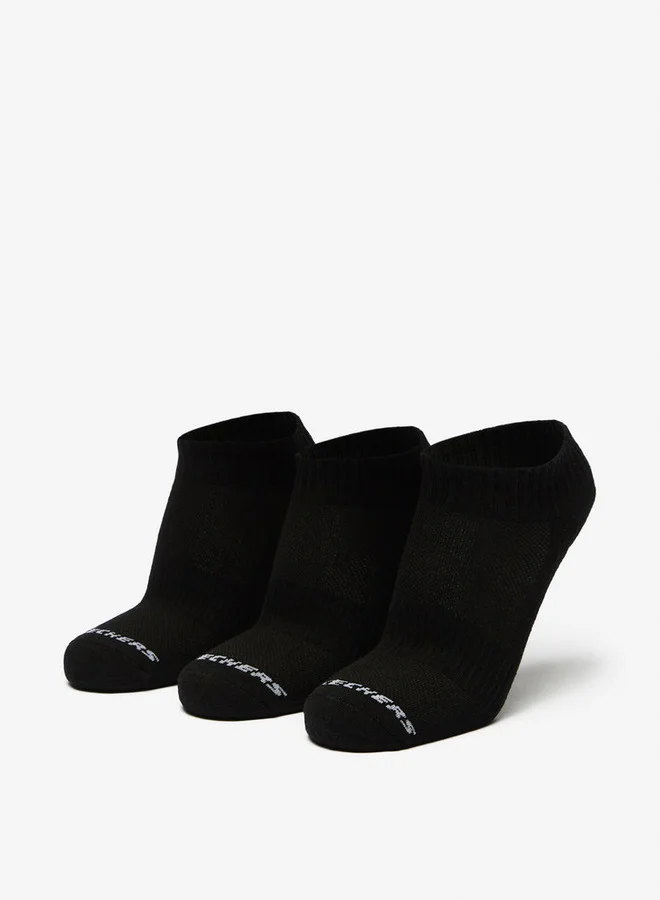 Logo Print Crew Length Sports Socks - Set of 3