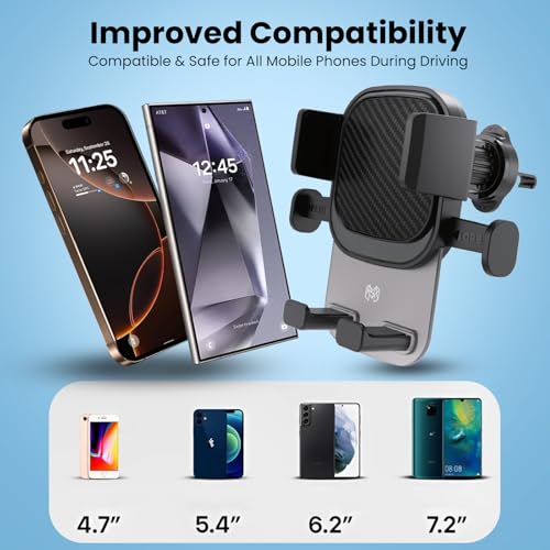MOOSH Universal Car Mount Holder 360° Rotating Adjustable Car Mount Phone Holder Desk Stand with Suction Cup Base and Telescopic Arm for iPhone, Samsung, Google, Huawei, Nokia, All Smartphones (Black) - Image 5