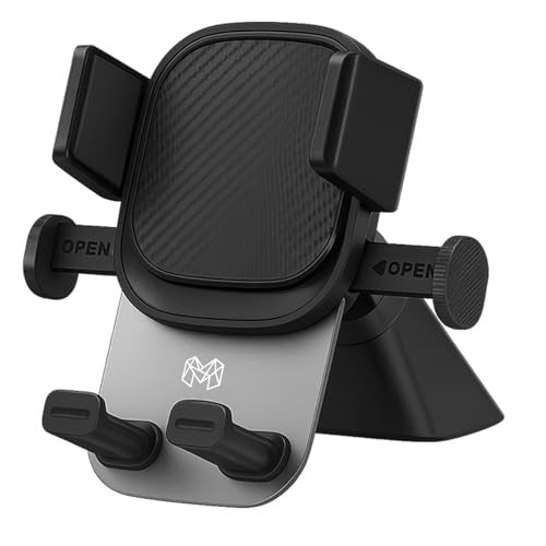 MOOSH Universal Car Mount Holder 360° Rotating Adjustable Car Mount Phone Holder Desk Stand with Suction Cup Base and Telescopic Arm for iPhone, Samsung, Google, Huawei, Nokia, All Smartphones (Black) - Image 1